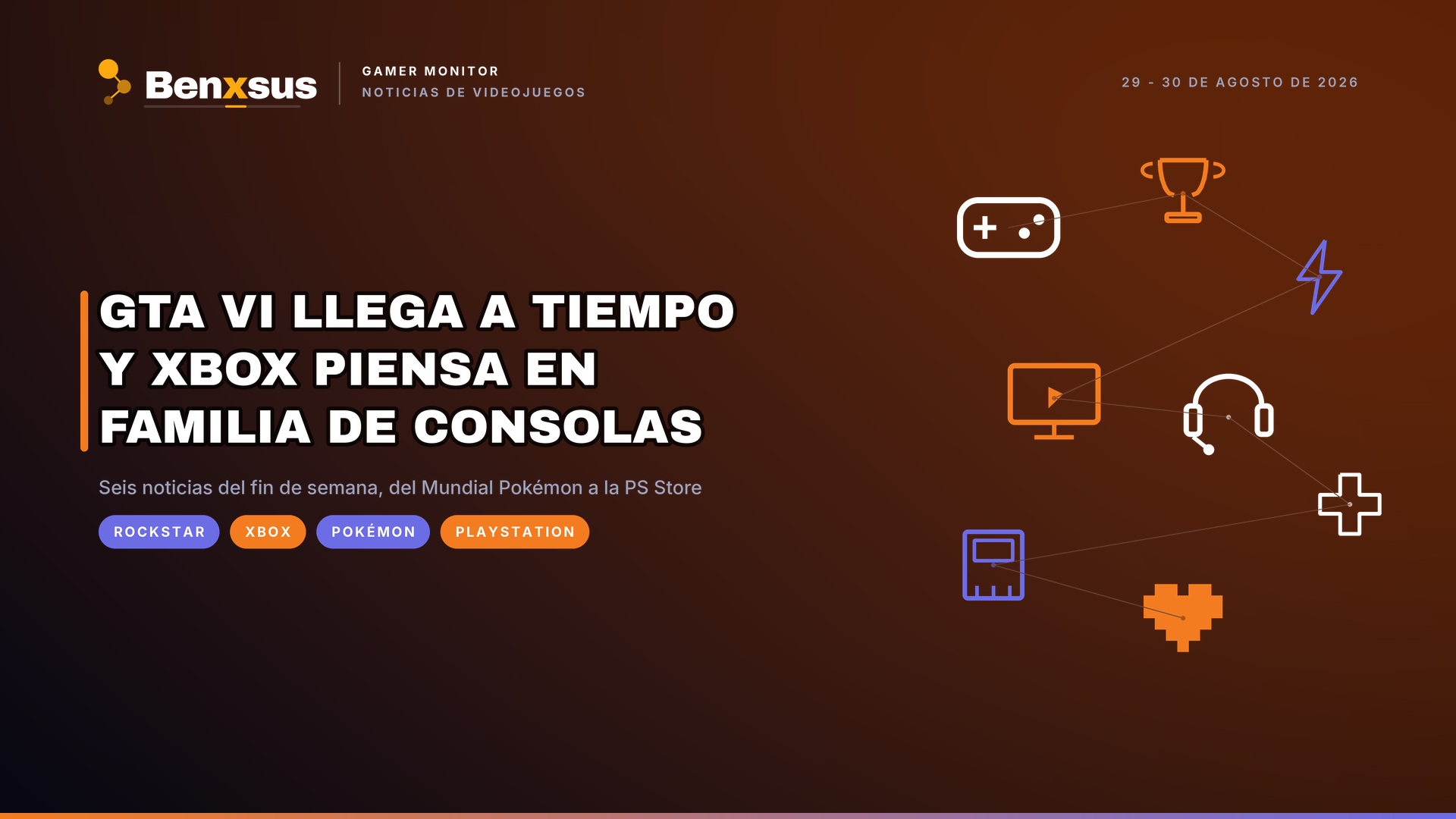 GTA VI sale a tiempo el 19 de noviembre, Xbox habla de una "familia" de consolas y el Mundial Pokémon corona campeones