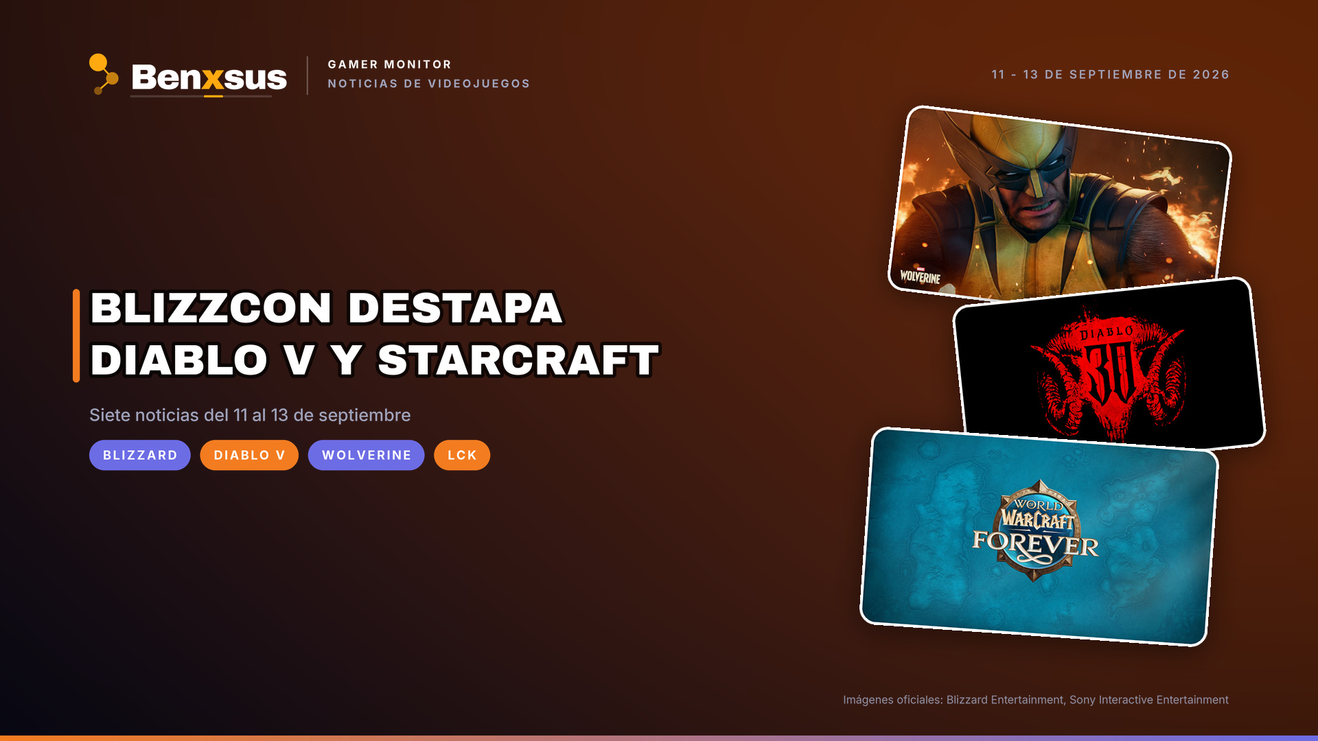 BlizzCon 2026 destapa Diablo V, un StarCraft de mundo abierto y World of Warcraft: Forever